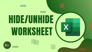 How to Hide and Unhide Sheets in Excel  Excel Tutorials No 23 [upl. by Moseley]