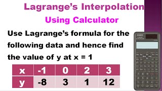 Lagranges Interpolation  Problem using calculator  Tamil [upl. by Jarlathus973]