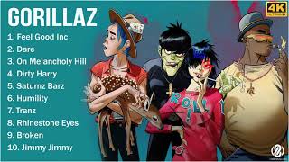 GORILLAZ MIX Full Album  GORILLAZ Greatest Hits  Top 10 Best GORILLAZ Songs amp Playlist [upl. by Hendry]