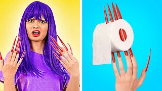 Crazy Long Hair VS Long Nail BOYS and GIRLS Beauty Problems [upl. by Appleby741]