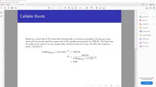 Callable Bonds Example [upl. by Cathie]