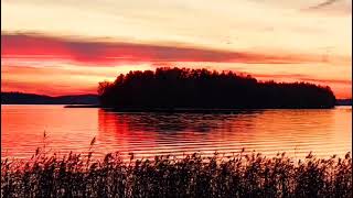 Sunset in Lohja Finland [upl. by Ellainad]