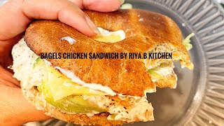 How to make Bagels chicken sandwich [upl. by Gilberto730]