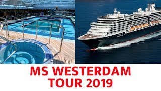 ms Westerdam Ship Tour Holland America Line 2019 [upl. by Aihsal588]