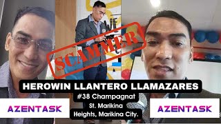 UPDATE AZENTASK SCAM ALERT 🚨 HEROWIN LLANTERO LLAMAZARES [upl. by Renner]