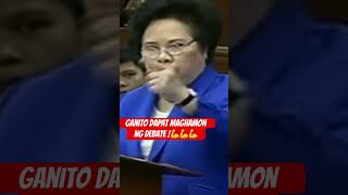 NAKAKAMISS KATAPANGAN NI SEN MIRRIAM SANTIAGO debate brave strong woman [upl. by Edals726]