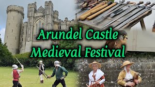 Arundel Castle Medieval Festival 2024  Part ONE  Knights Archers Falconry Castle Keep amp Gardens [upl. by Luther]