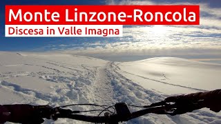 Valle Imagna Linzone Roncola nella neve  MTB Bergamo [upl. by Aneehsal855]