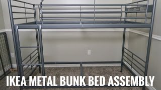 How to Assemble Ikea Svarta Metal Twin Bunk Bed [upl. by Semela]