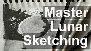 Complete Lunar Sketching Tutorial with Mary McIntyre How to Sketch the Moon Lunar Journaling [upl. by Itnahs233]