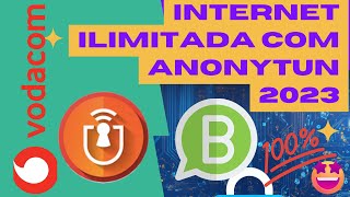 Internet Ilimitada com AnonyTun VPN Usando WhatsApp Ilimitado da Vodacom🚀 2024 [upl. by Nerha]