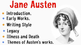 Jane Austen Biography  Jane Austen Works  Pride and prejudice Jane Austen as a novelist [upl. by Eenyaj833]