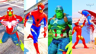 MARVEL SUPERHERO BATTLE 211 😱 SPIDERMAN VS HULK VS IRONMAN spiderman superherobattle [upl. by Akel]