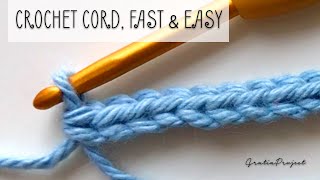 Crochet Cord Tutorial  Simple Fast Easy [upl. by Yrffej]