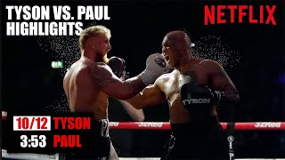 Mike Tyson VS Jake Paul  KNOCKOUT HIGHLIGHTS [upl. by Odradlig831]