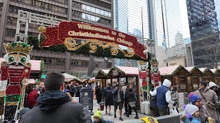 Visiting Christkindlmarket at Daley Plaza in Chicago Illinois [upl. by Eglanteen]