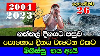 නත්තල් දිනට පසුව පොහෝ දිනය වැටුනහම මිනිසුස භය ඇයි 2024 සොභාවික විපත්  2024 tsunami in sri lanka [upl. by Mendes194]