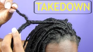 How To Safely Take Down Individual Faux Locs in 20 minutes [upl. by Drofkcor]