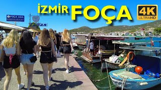 Eski Foça Walking Tour 4K UHD  A Must see stunning beauty Foca İzmir Türkiye [upl. by Spohr]