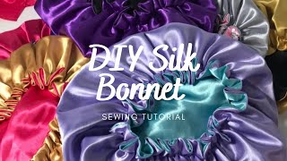 DIY Reversible Silk or Satin Bonnet Tutorial  No Sewing Machine [upl. by Fredrick63]