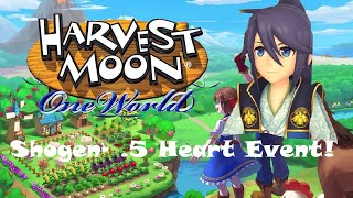 Harvest Moon One World Shogen 5 Heart EventAll versions [upl. by Idok]