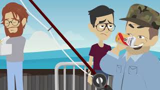 Jaws Narragansett Can Crush Scene Animated Video [upl. by Traweek]