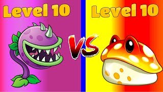 Plants vs Zombies 2 Mod Toadstool 10 vs Chomper 10 Max Levels Primal Game [upl. by Villada]