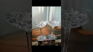 Champagne glasses 1916 Baccarat French Crystal Stunning [upl. by Aihsenek]