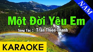 Karaoke Một Đời Yêu Em Tone Nam Nhạc Sống  Beat Chuẩn [upl. by Yelda]