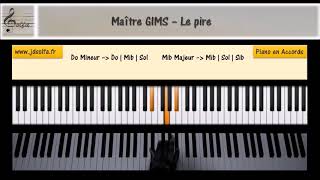 Maître GIMS  Le pire JDS Piano Tutorial Niveau 1 [upl. by Esertak298]