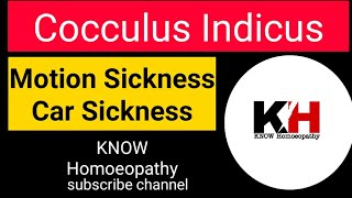 Cocculus Indicus Homeopathic Medicine  Car Sickness  Motion Sickness  Dr Samridhi Sharma [upl. by Karlin]