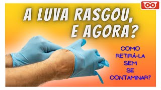 TÉCNICA DE RETIRADA DAS LUVAS  SEM CONTAMINAR AS MÃOS [upl. by Deroo167]