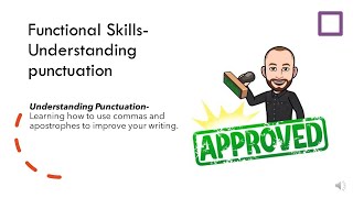 Functional Skills Understanding punctuation [upl. by Eisoj]