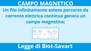 FISICA  Un filo infinitamente esteso percorso da corrente elettrica continua genera un campo magne… [upl. by Rocco823]