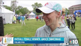 Amber Zimmerman wins 2024 Independence Blue Cross Broad Street Run’s women’s category [upl. by Townsend262]