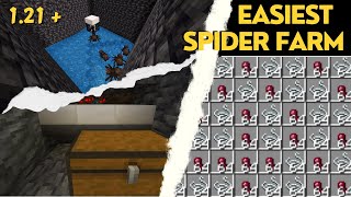 Easiest Spider Spawner XP Farm in Minecraft Bedrock 121 [upl. by Noni]