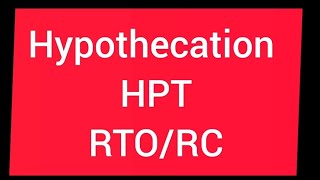 Hypothecation Termination  HPT in kannada RTORC [upl. by Llenrod64]