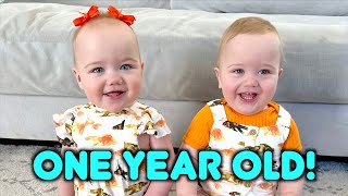 BABY TWINS ONE YEAR OLD UPDATE [upl. by Turne]