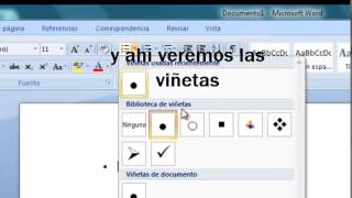 tutorial como colocar viñetas en word [upl. by Ellerol413]