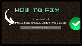 Minecraft  internal exception javalangnullpointerexception minecraft fix [upl. by Fisch450]