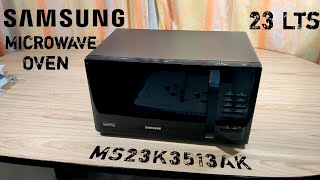 Samsung Microwave Oven 23L MS23K3513AK Unboxing And Review [upl. by Mctyre779]