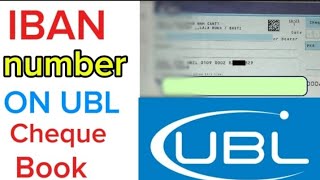 IBAN number on UBL cheque book  Cheque Book se UBL IBAN no dekhain [upl. by Annibo]