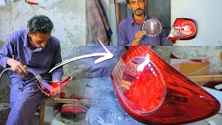 Car tail light repairing excellent work with limited tools  How to Rebuild Car Broken Tail Light [upl. by Leasa216]