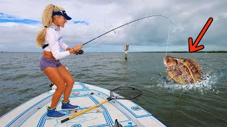 IT WORKED Florida Inshore Fishing Catch amp Cook Macadamia Nut Encrusted Tripletail [upl. by Otreblif814]