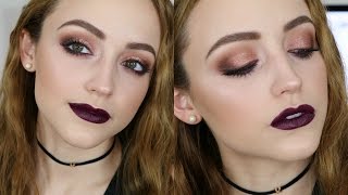 Rose Gold amp Vampy Lips  Makeup Tutorial [upl. by Ehling331]