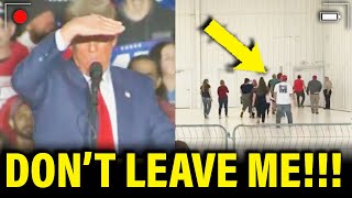 Trump Notices EVERYONE IS LEAVING His Disaster Rally [upl. by Wagstaff]