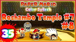 ABM Paper Mario Color Splash Roshambo Temple 7 8 Walkthrough 35 [upl. by Arutnev657]