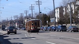 TTC Special  TTC Peter Witt PCC CLRV ALRV LFLRV streetcars en route to Beaches Easter Parade [upl. by Bink180]