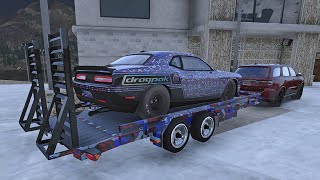 Drag Pak Challenger Pickup amp Test Runs 105 NRP S4 GTA 5 Nukem RP Civ [upl. by Aramac]