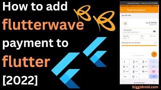 How to add flutterwave payment to flutter 2023 [upl. by Rein]